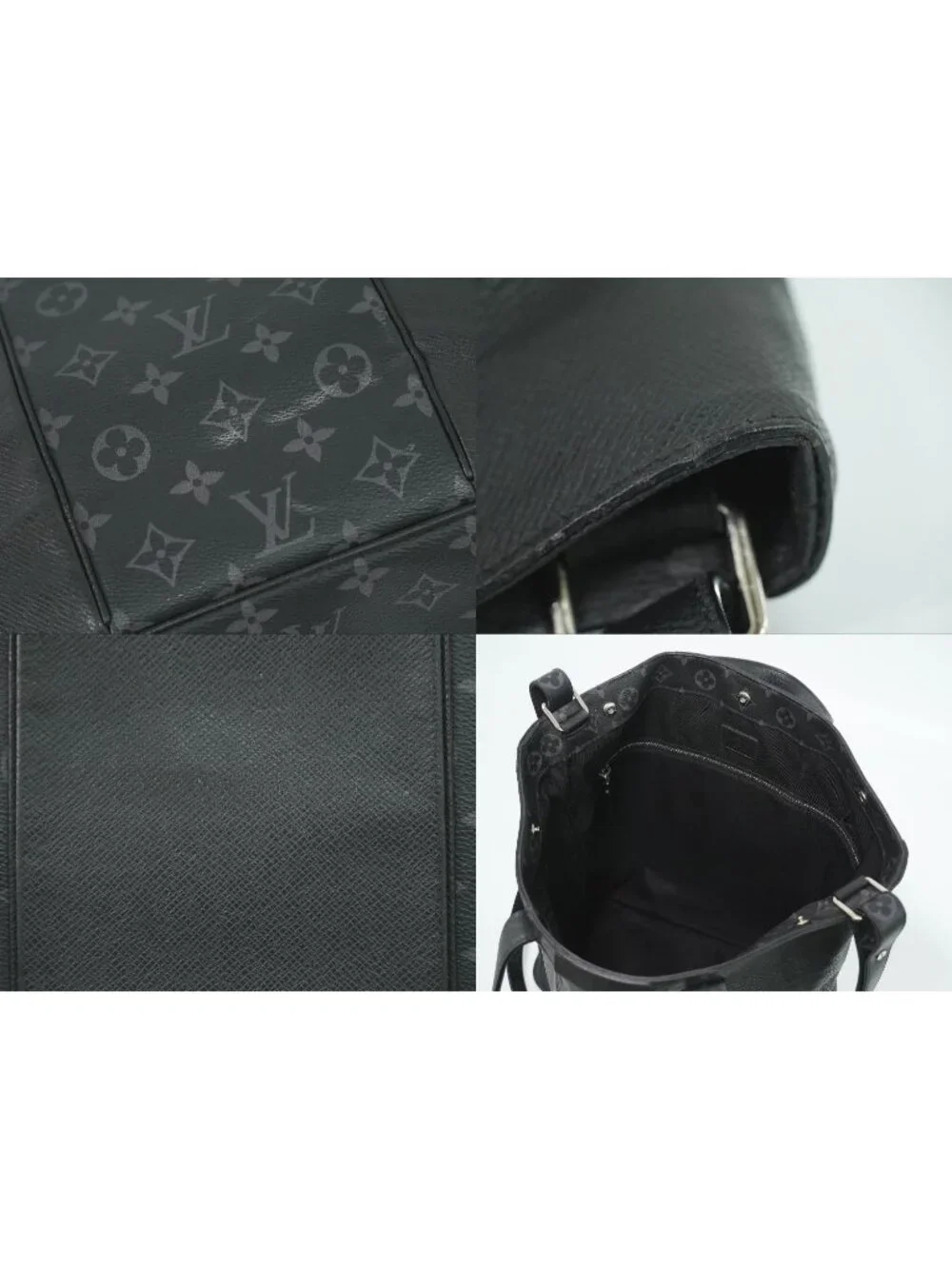 Louis Vuitton LV City Tote Taigarama Monogram Eclipse 2-Way Black Gray
